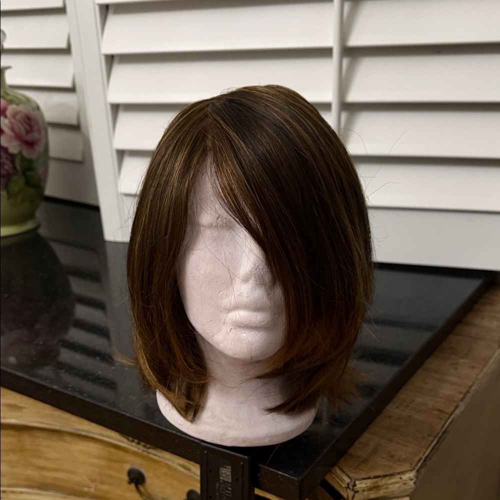 JON RENAU #5 Chic light brown front lace monofilament synthetic Wig